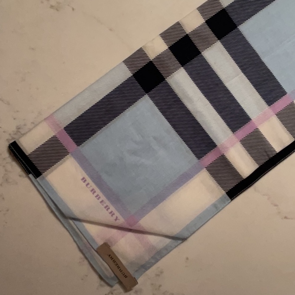 Authentic Burberry Blue Label Crestbridge Wrap / Handkerchief, 100% Cotton